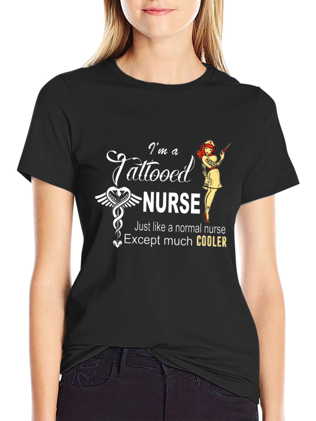 Tattooed Nurse Graphic Tee - Cool Nurse Shirt