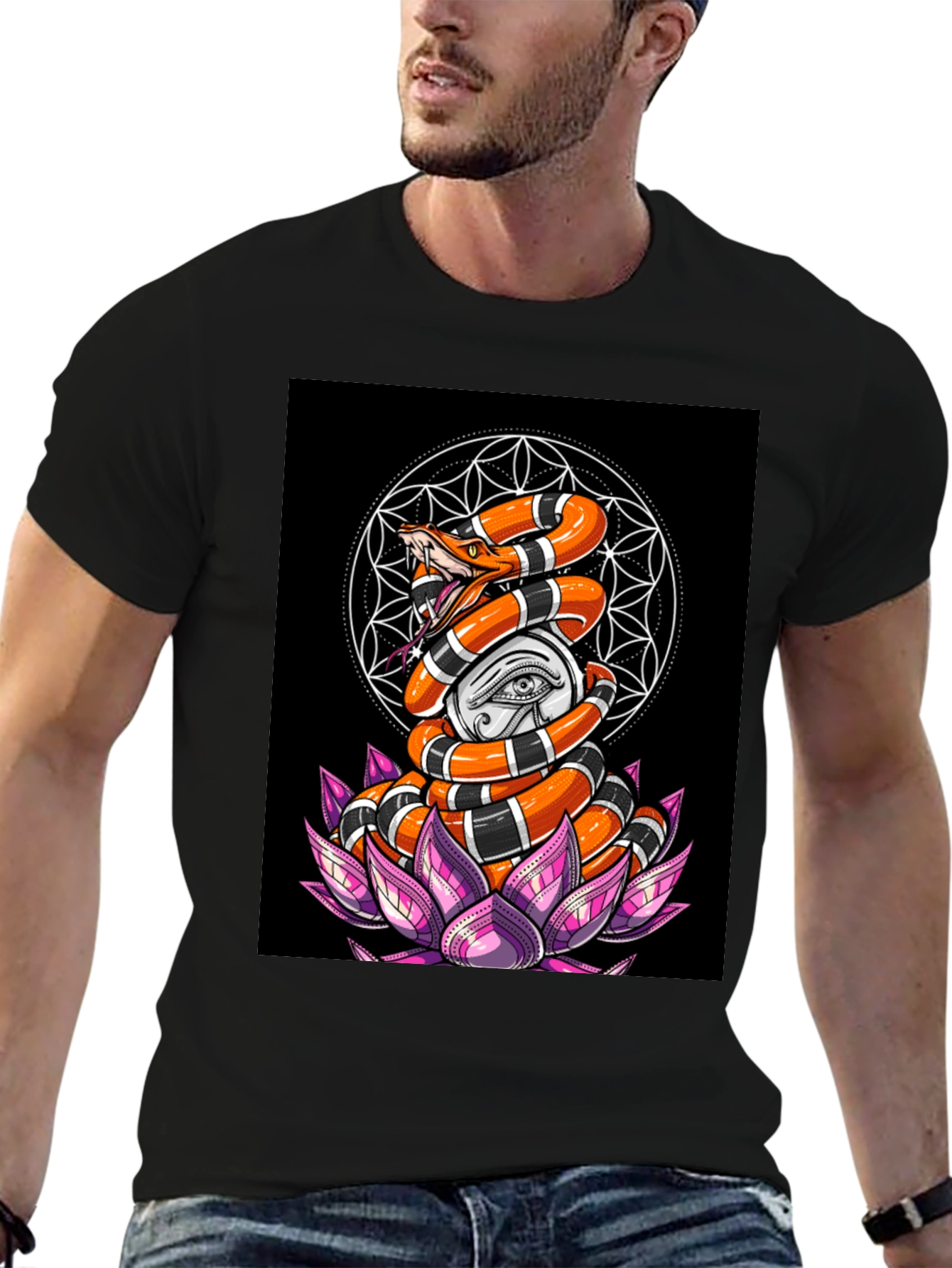 Snake & Eye Graphic Tee - Unique Design