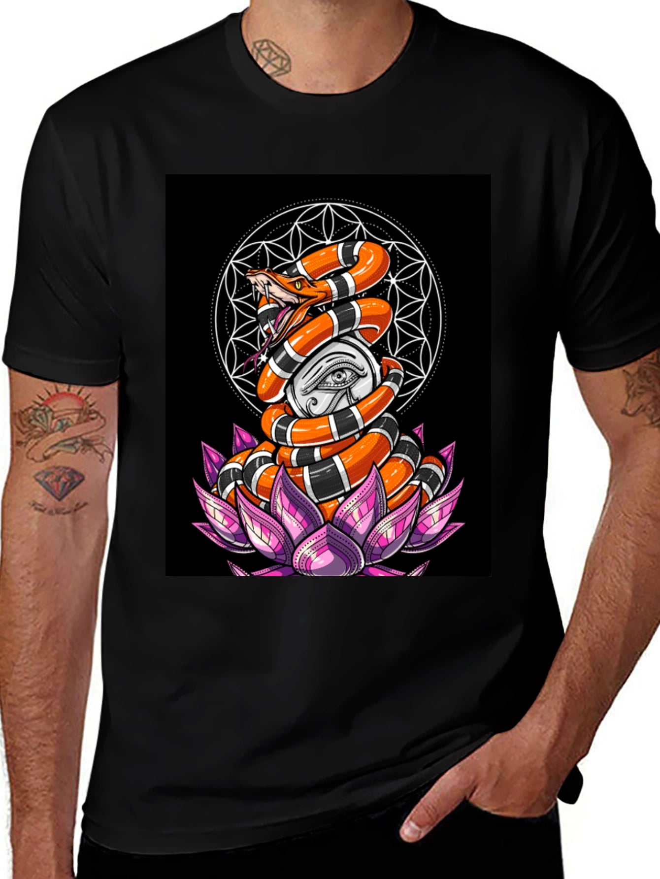 Snake & Eye Graphic Tee - Unique Design