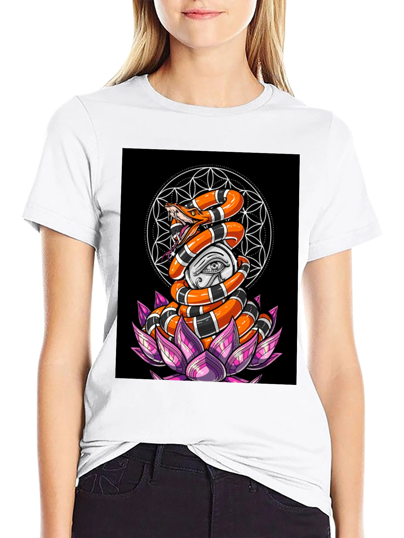 Snake & Eye Graphic Tee - Unique Design