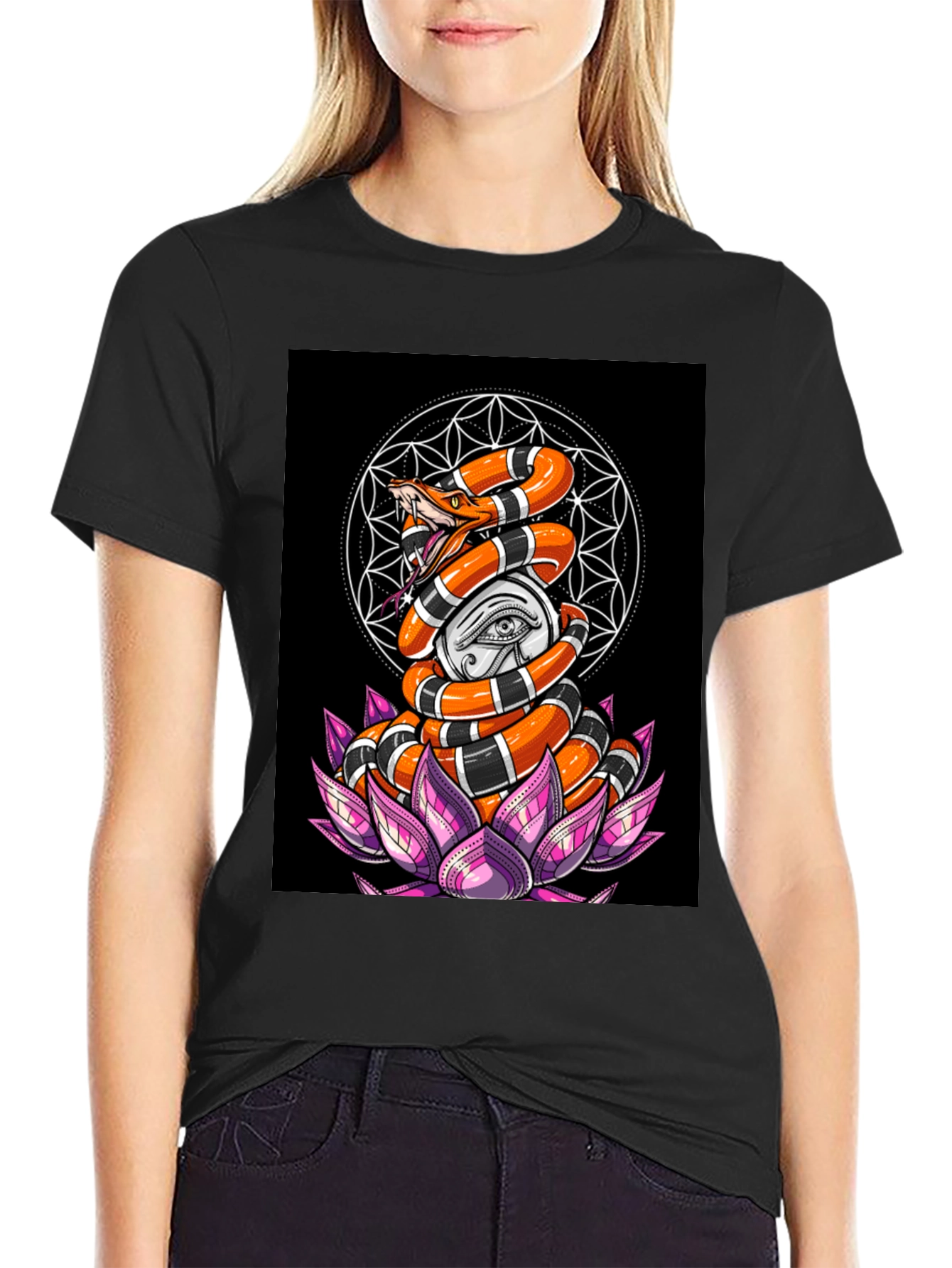 Snake & Eye Graphic Tee - Unique Design