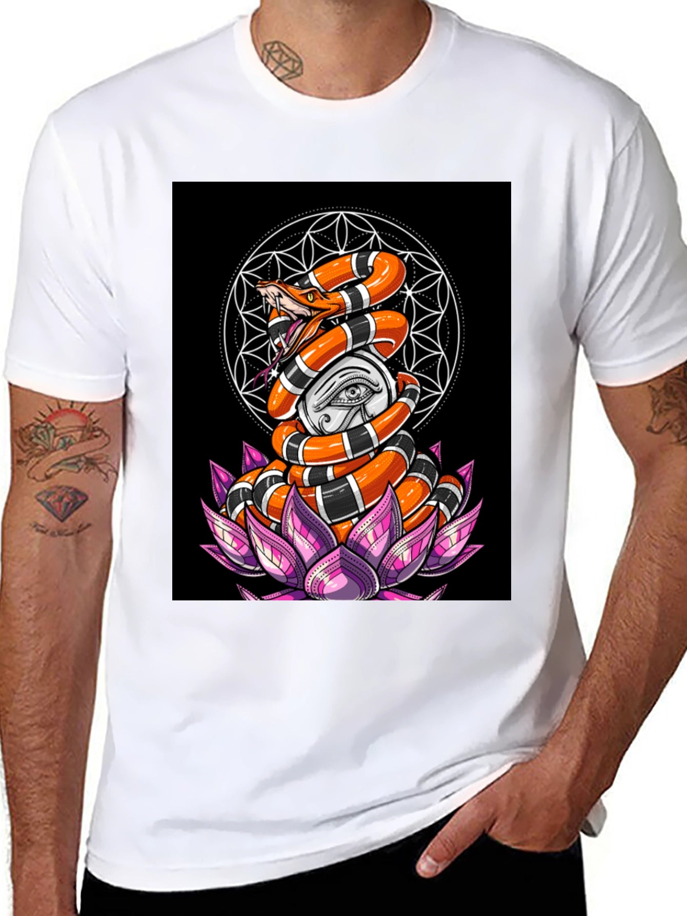 Snake & Eye Graphic Tee - Unique Design