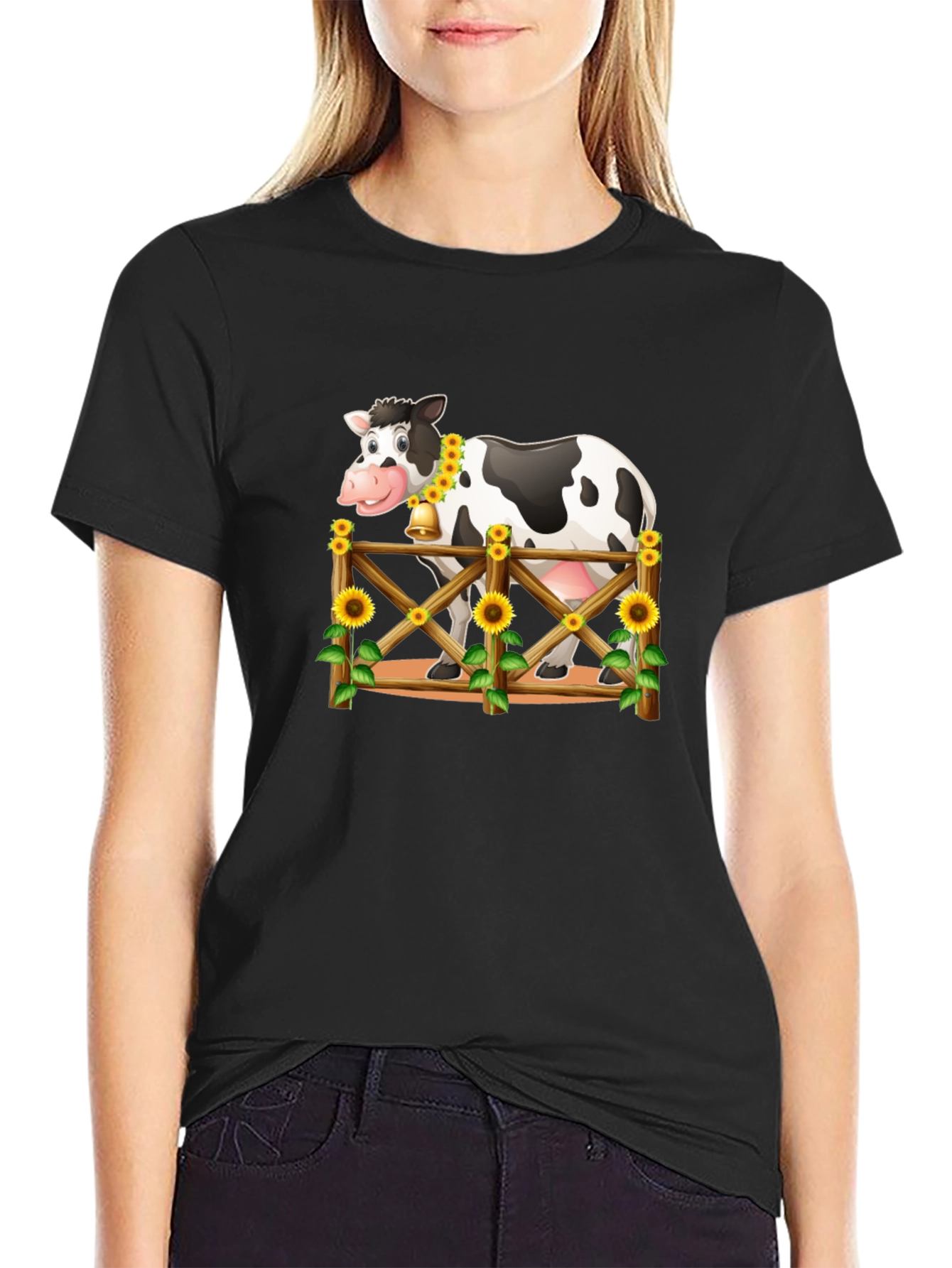 Cow Graphic Tee - Farm Animal T-Shirt