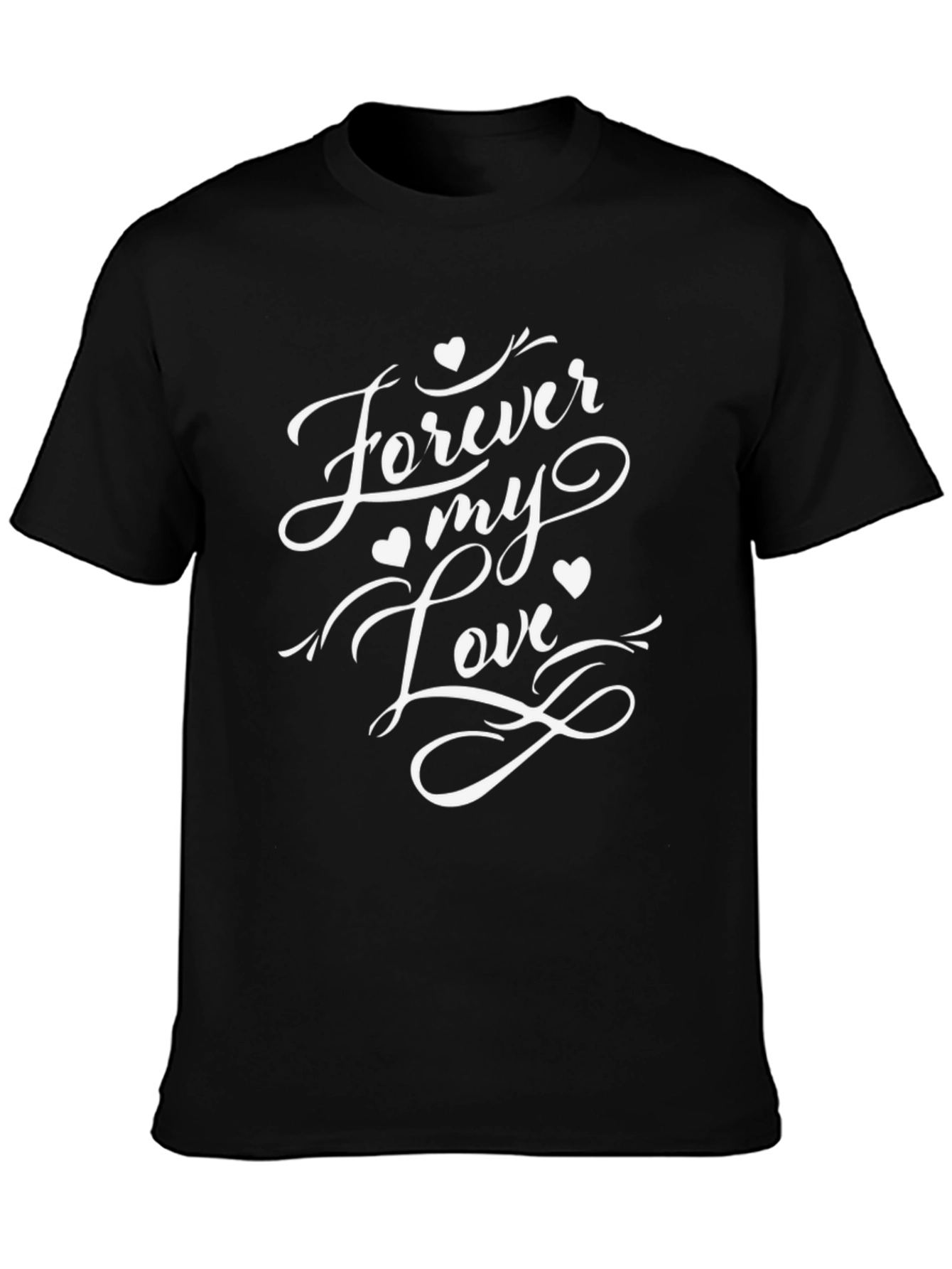 Forever My Love Graphic Tee - Black