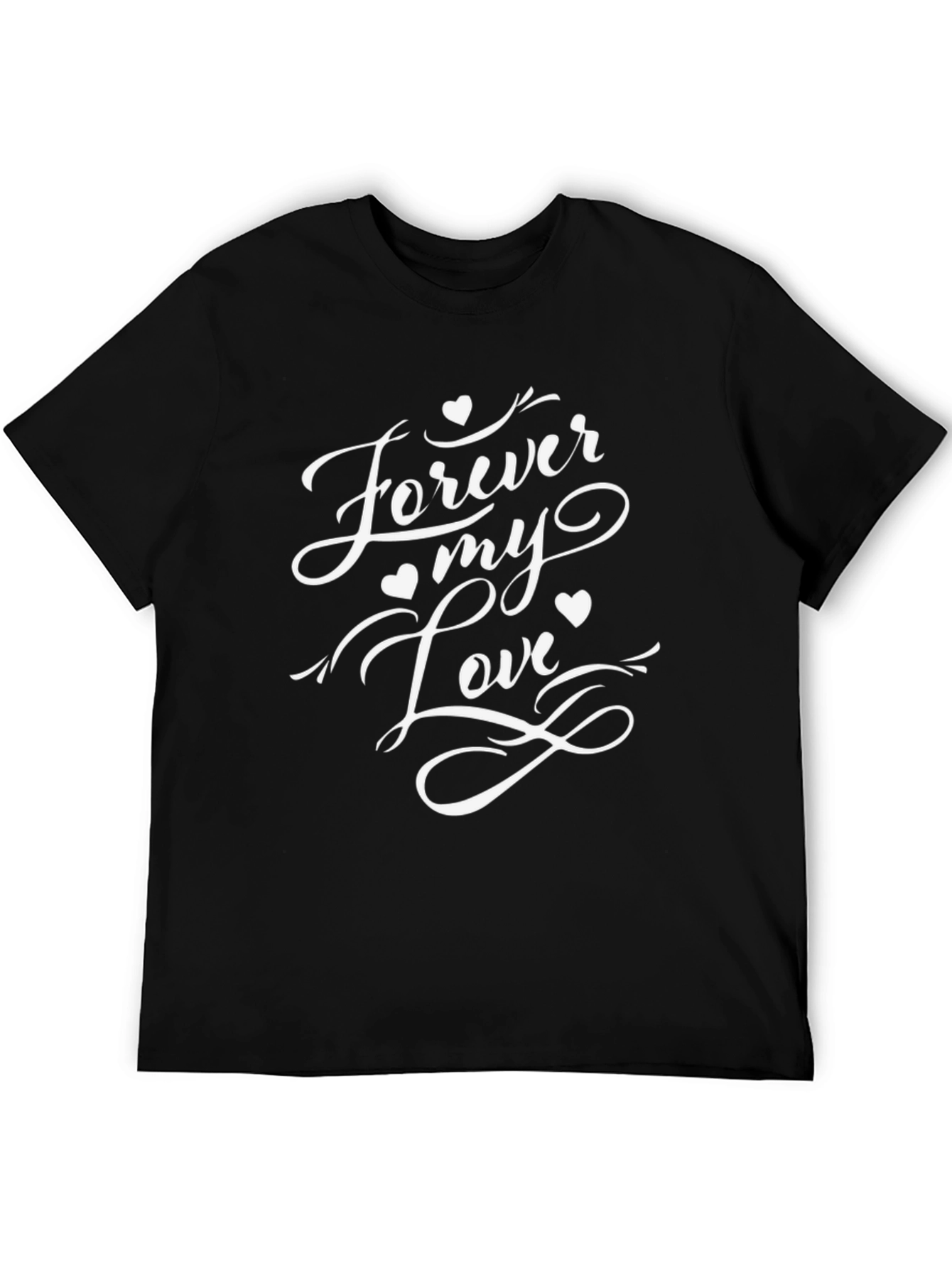 Forever My Love Graphic Tee - Black