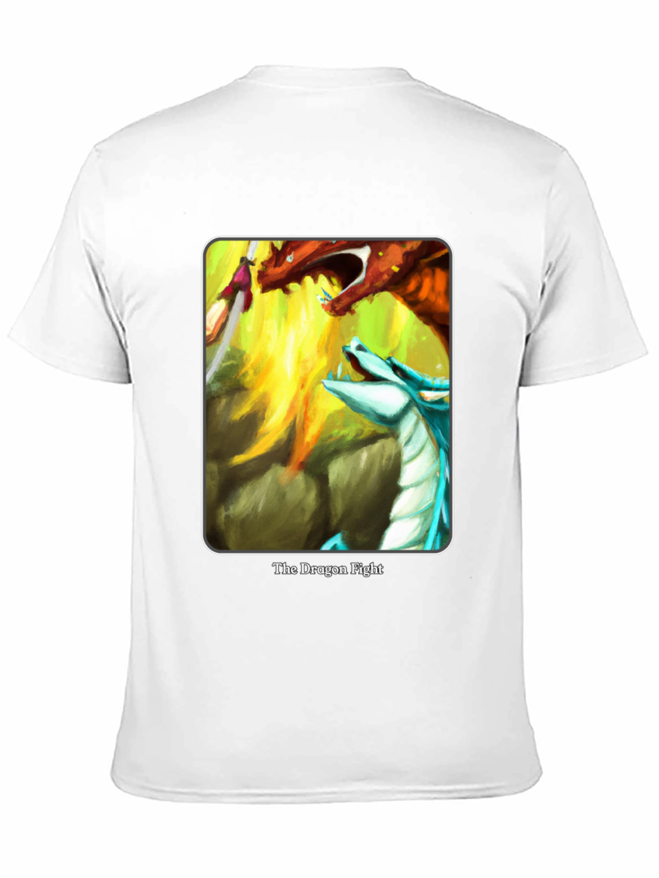 Dragon Fight Graphic Tee - Fantasy Art T-Shirt