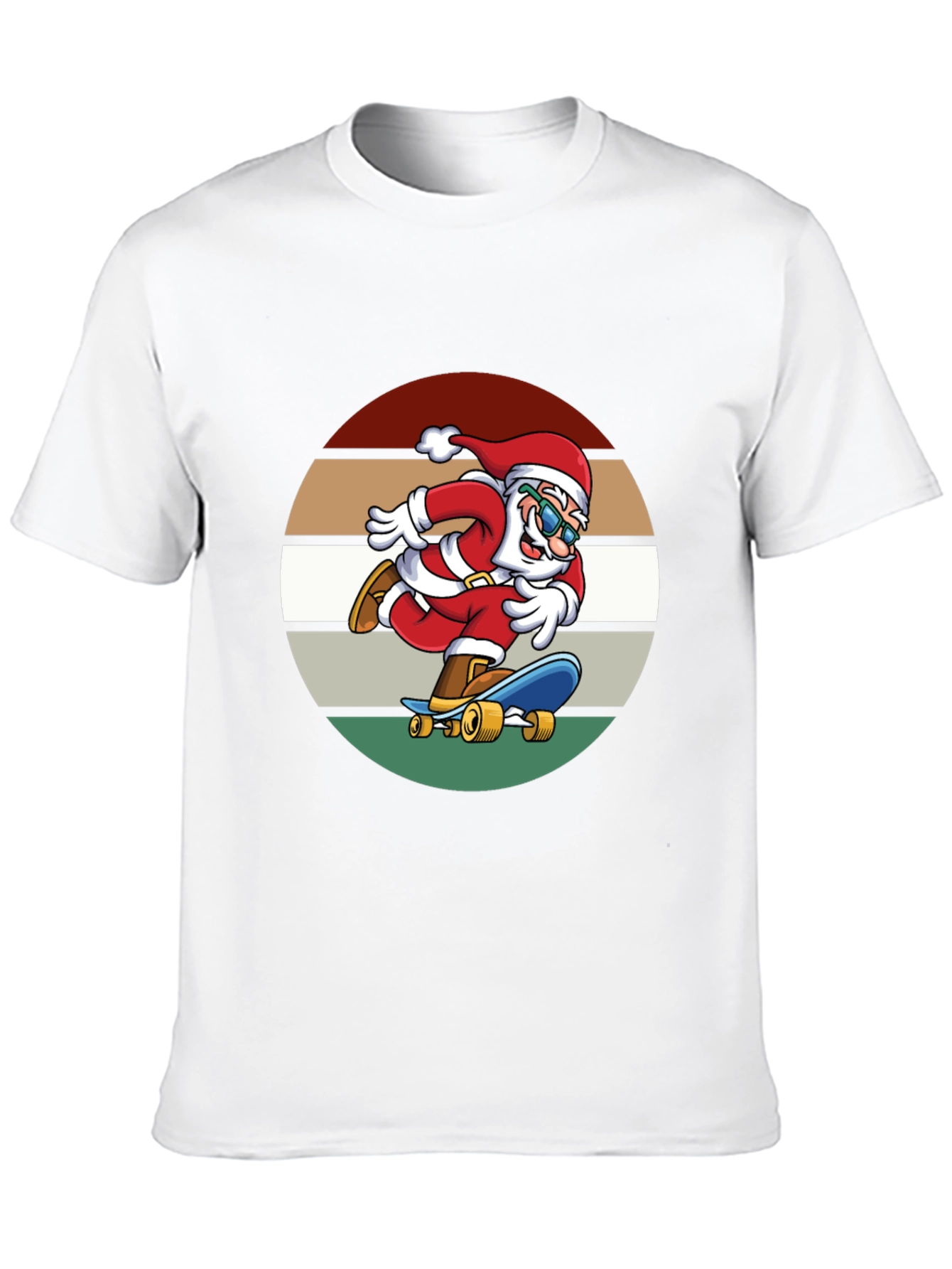 Skateboarding Santa Graphic Tee