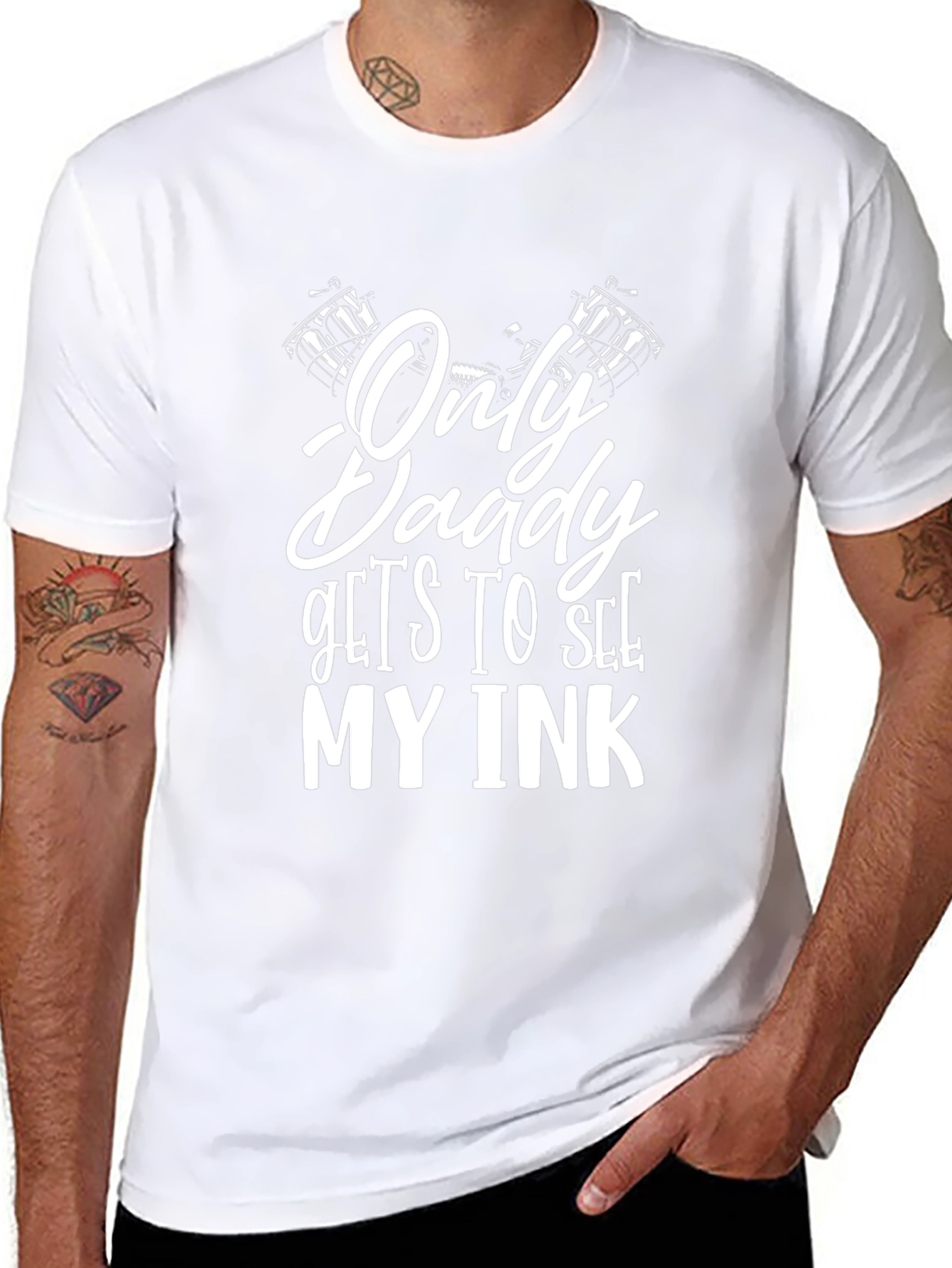Only Daddy Gets To See My Ink Black T-Shirt