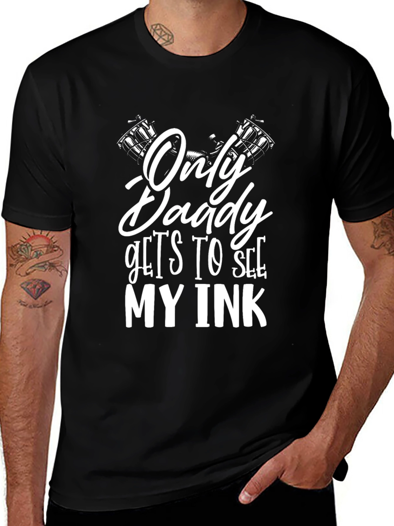 Only Daddy Gets To See My Ink Black T-Shirt