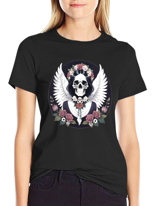 Skull & Wings Graphic Black T-Shirt