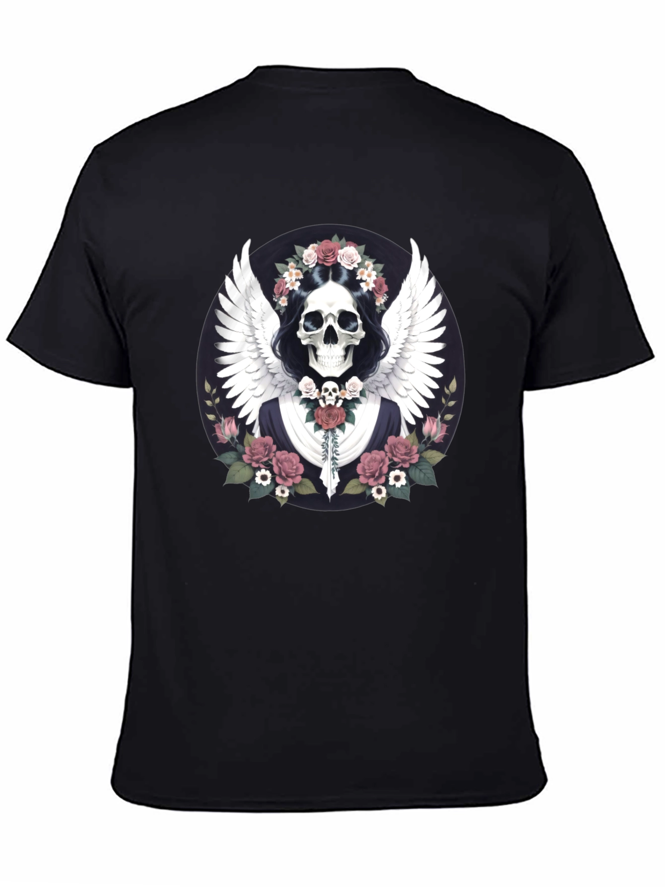 Skull & Wings Graphic Black T-Shirt
