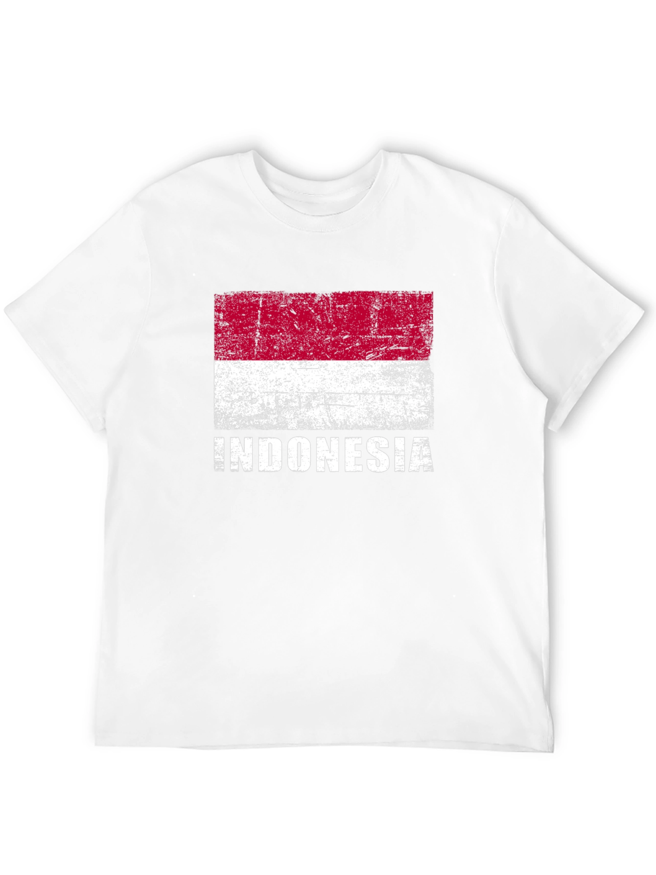 Indonesia Flag Graphic Tee - Black Cotton Shirt
