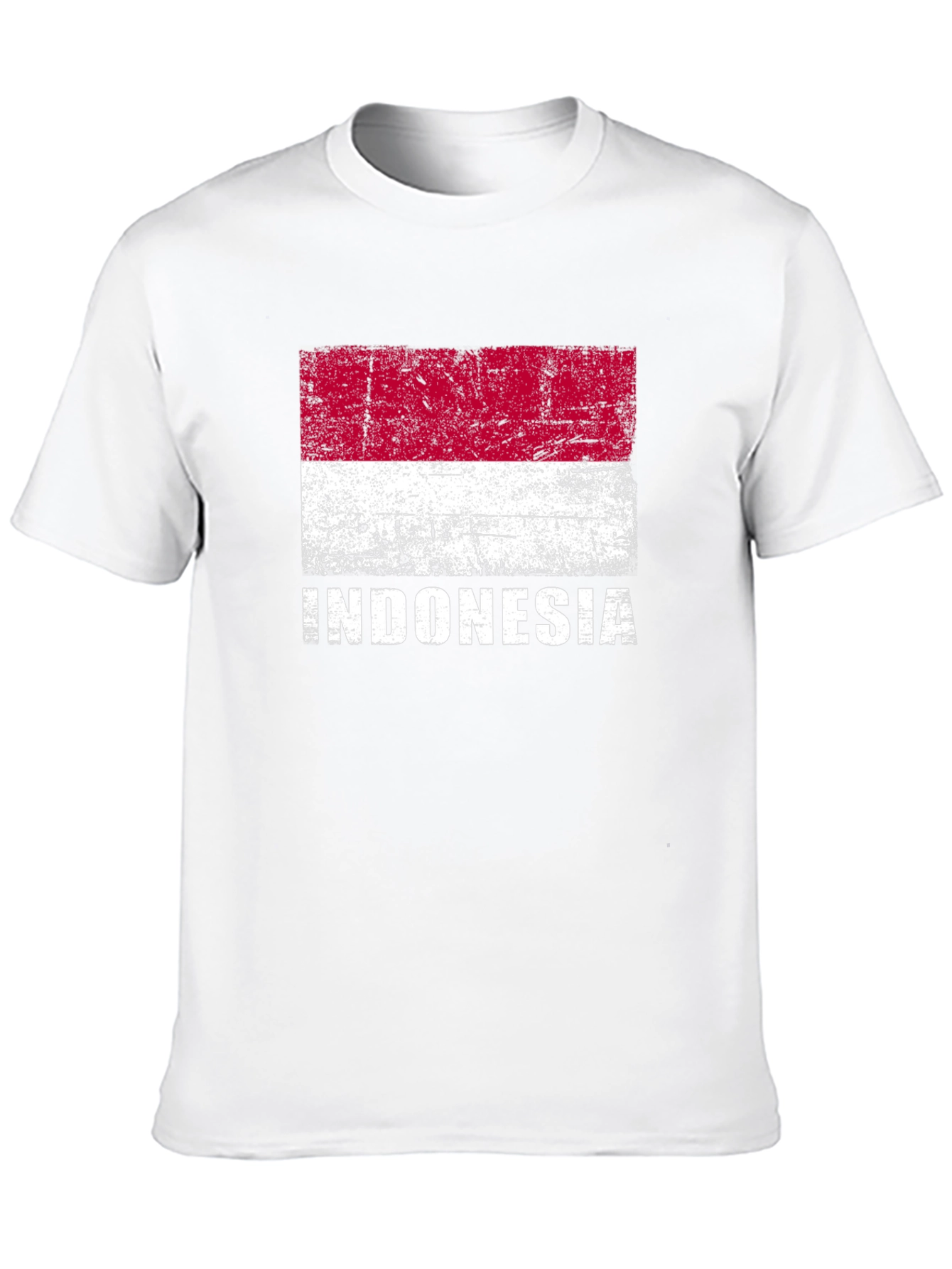 Indonesia Flag Graphic Tee - Black Cotton Shirt