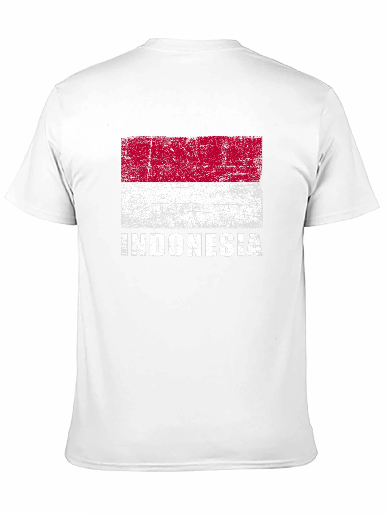 Indonesia Flag Graphic Tee - Black Cotton Shirt