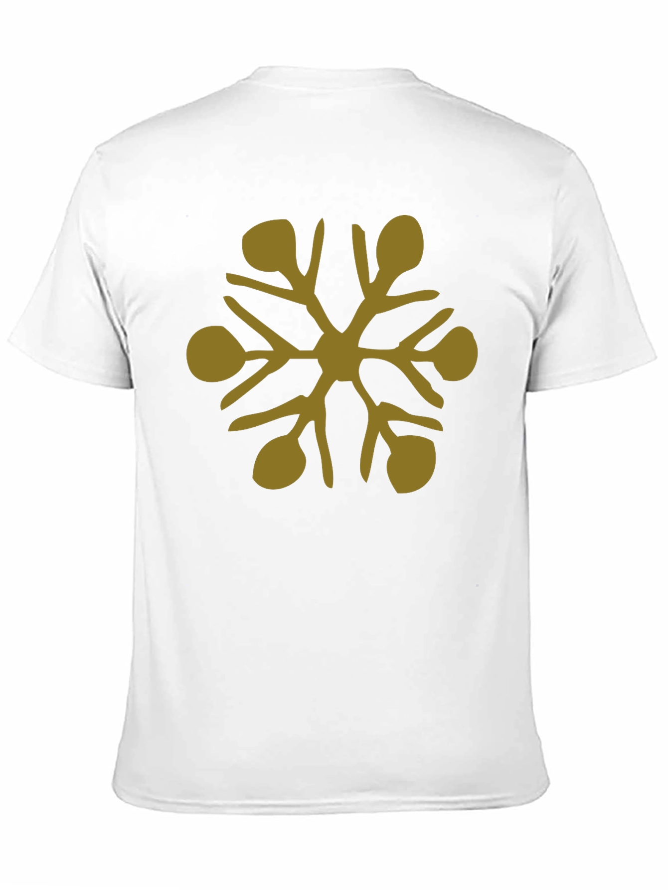Abstract Snowflake Graphic T-Shirt - Black