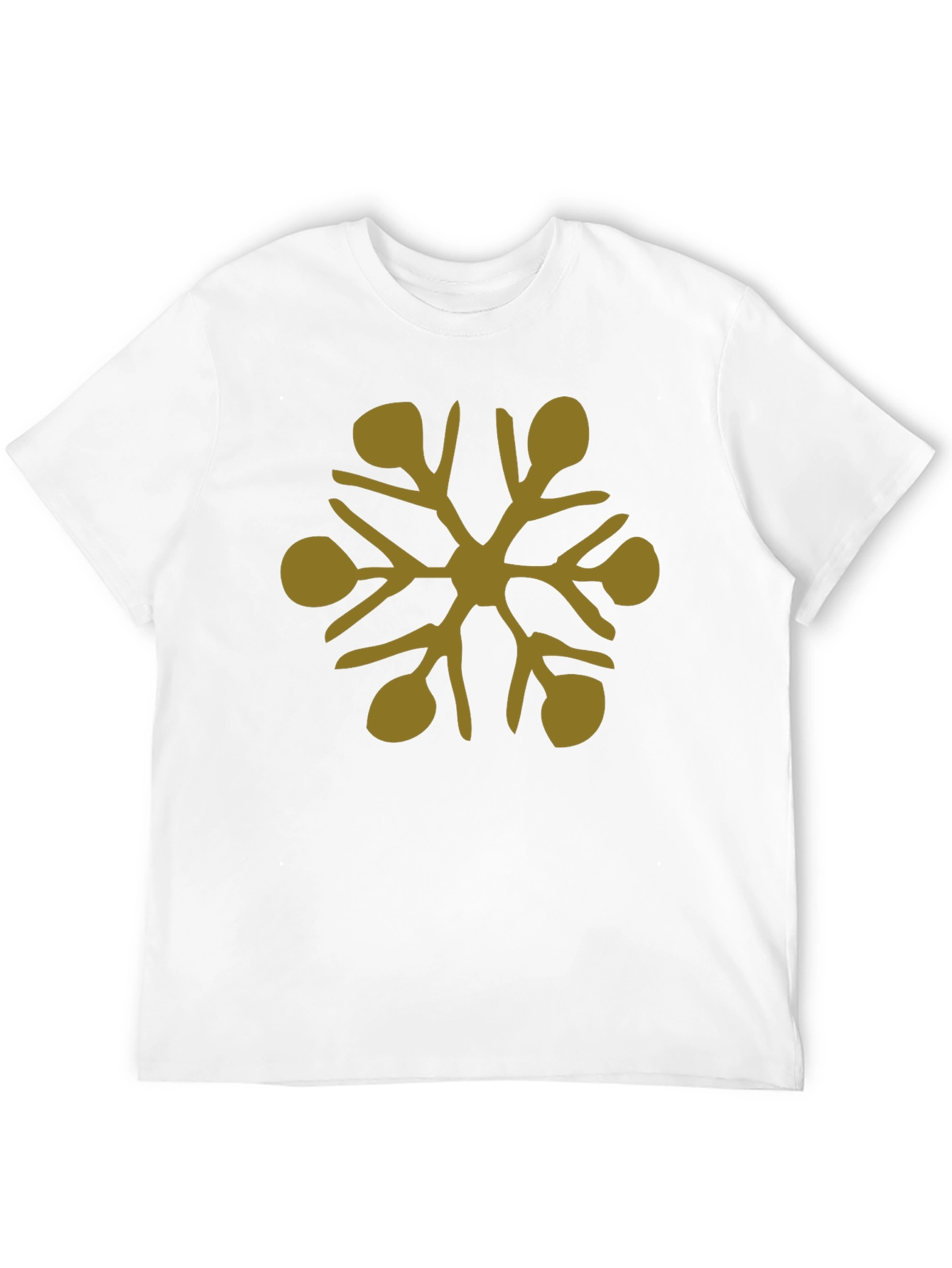 Abstract Snowflake Graphic T-Shirt - Black