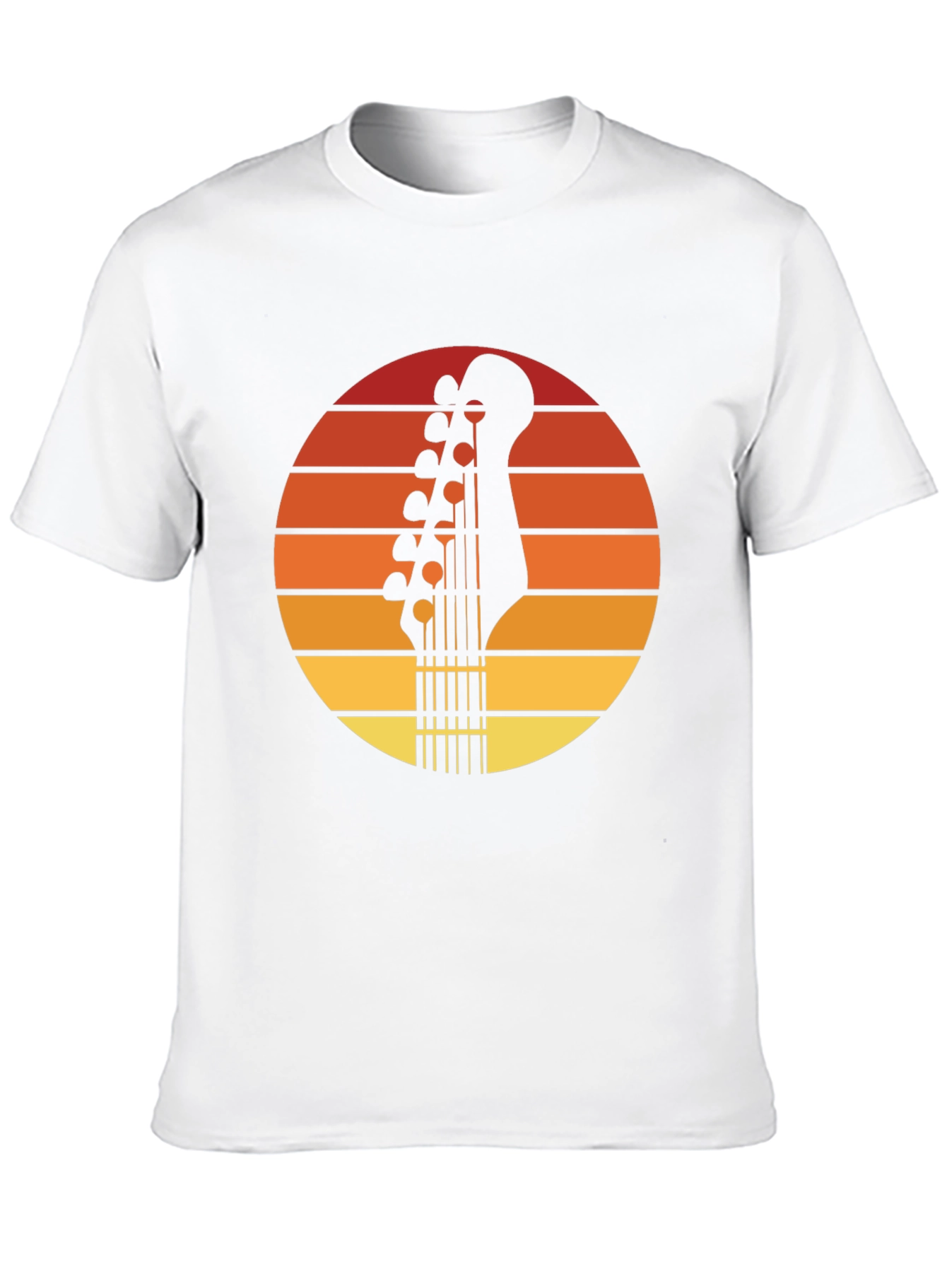 Sunset Guitar T-Shirt - Retro Musician Tee
