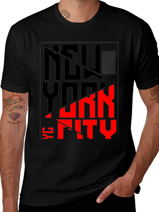 New York City Graphic Tee - Modern Black T-Shirt