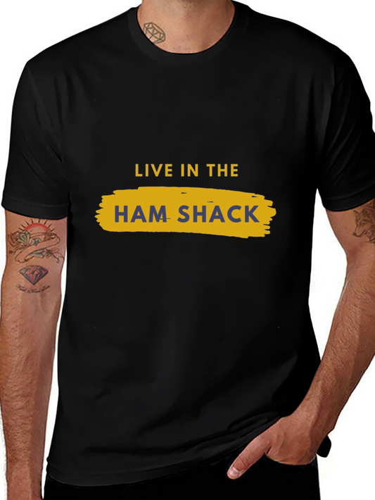Live in the Ham Shack Black T-Shirt