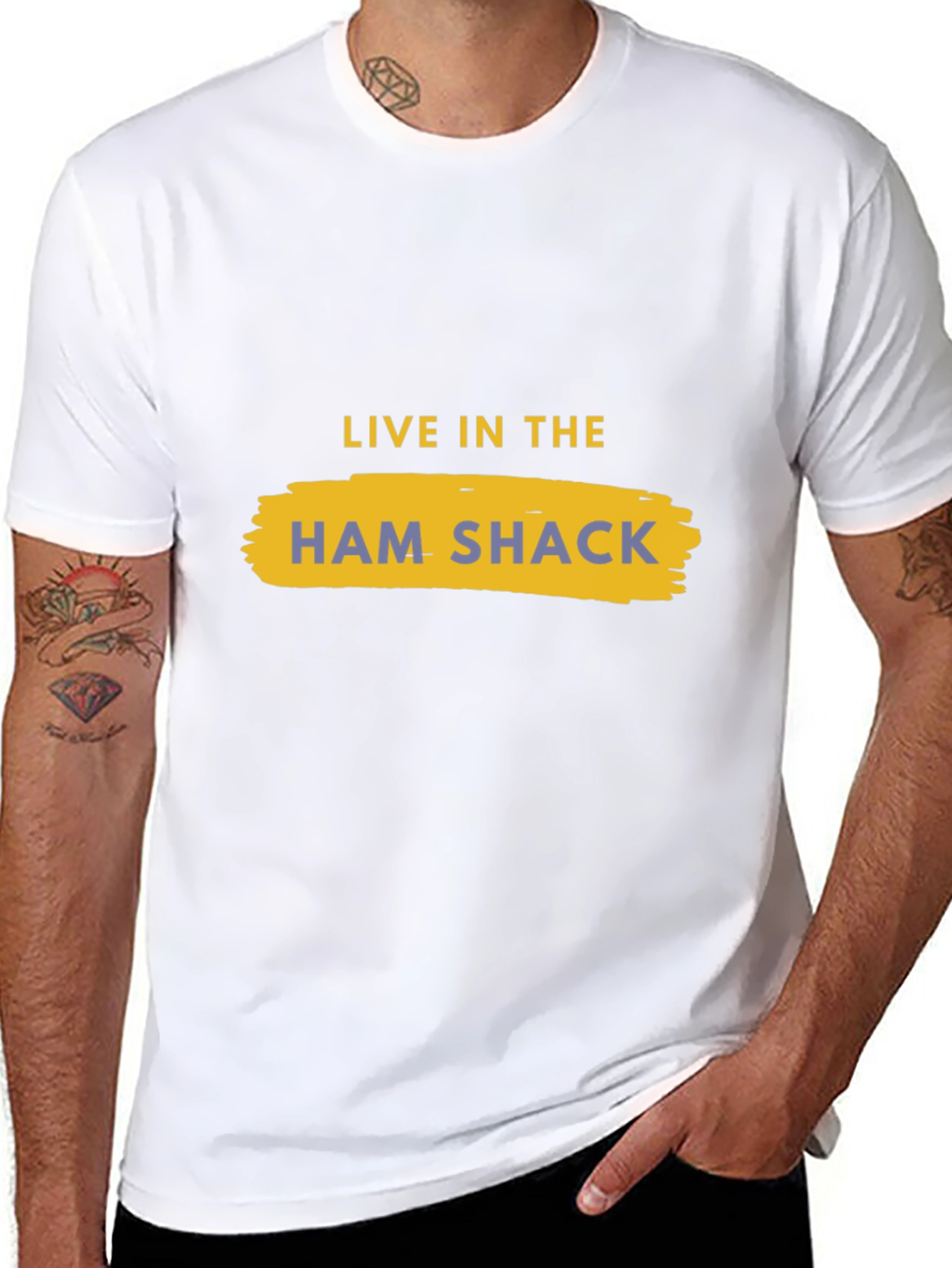 Live in the Ham Shack Black T-Shirt
