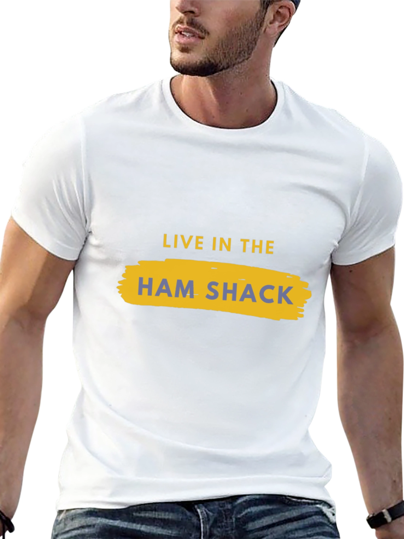 Live in the Ham Shack Black T-Shirt
