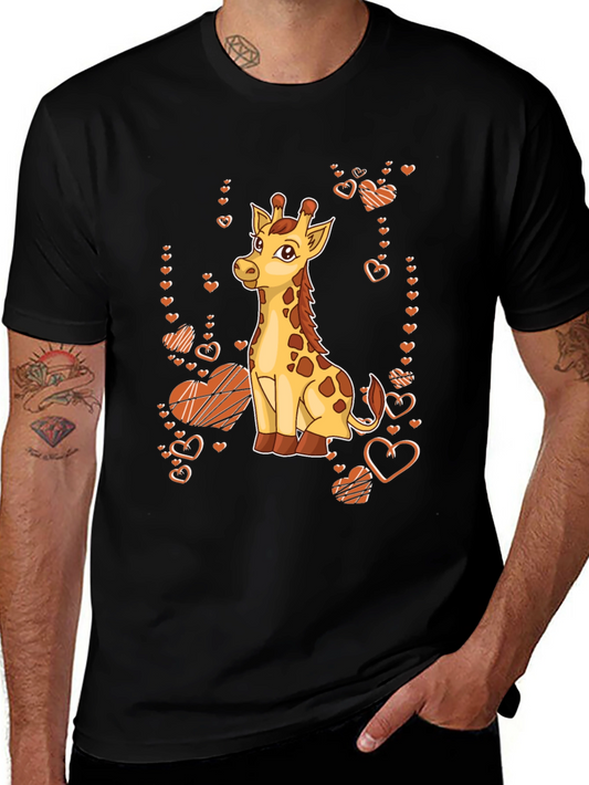 Cute Giraffe Heart T-Shirt - Valentines Day Apparel