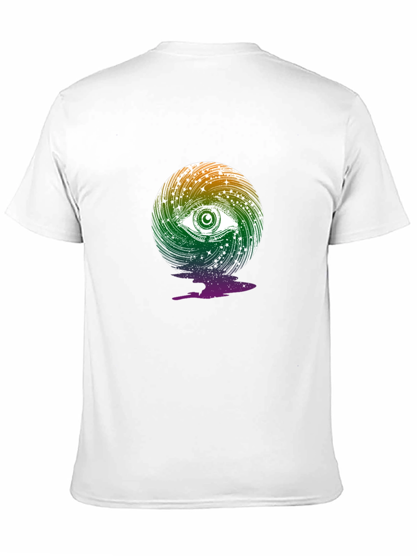 Cosmic Eye Graphic Tee - Black Cotton Blend T-Shirt