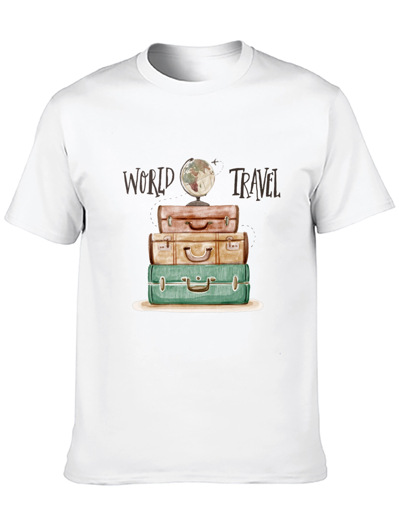 World Travel Suitcase Stack T-Shirt