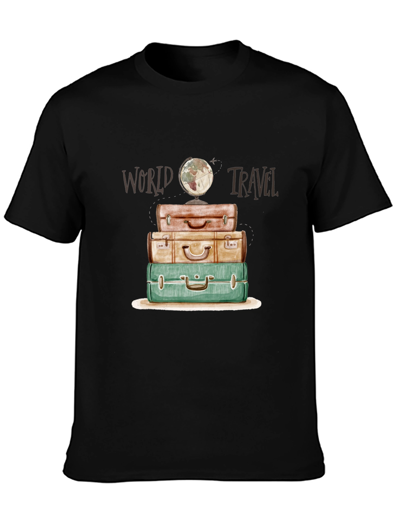 World Travel Suitcase Stack T-Shirt
