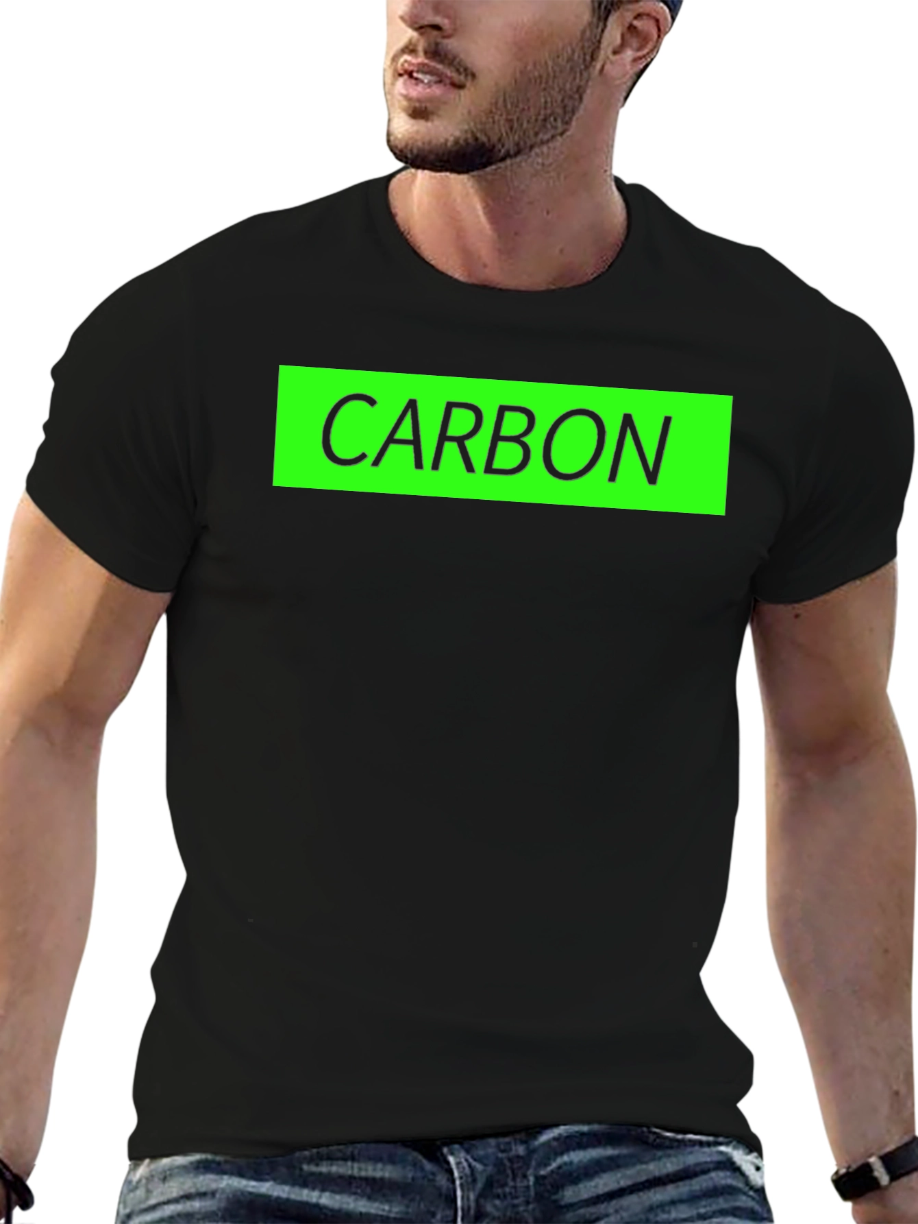 Carbon T-Shirt - Black with Green Graphic