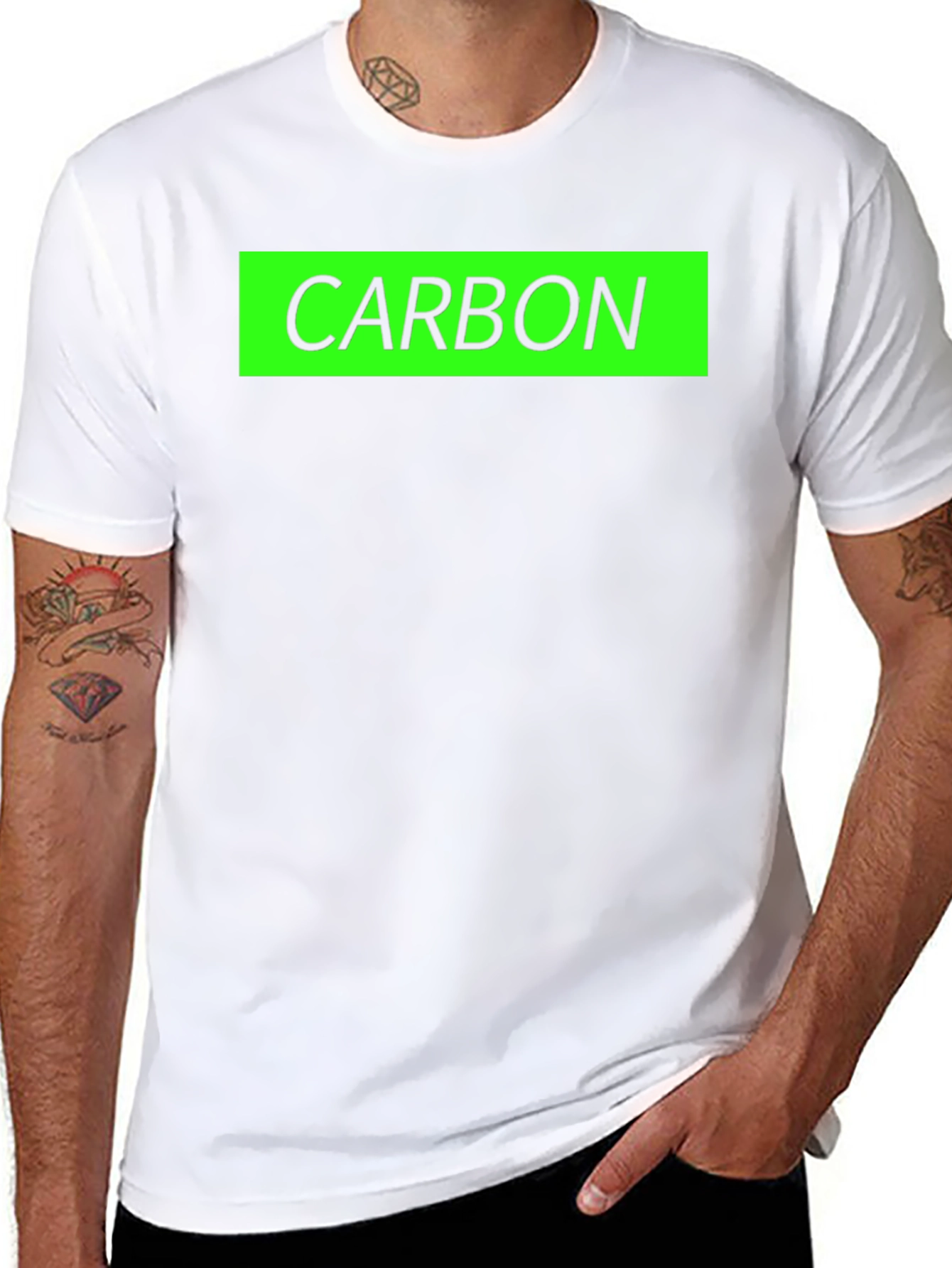 Carbon T-Shirt - Black with Green Graphic