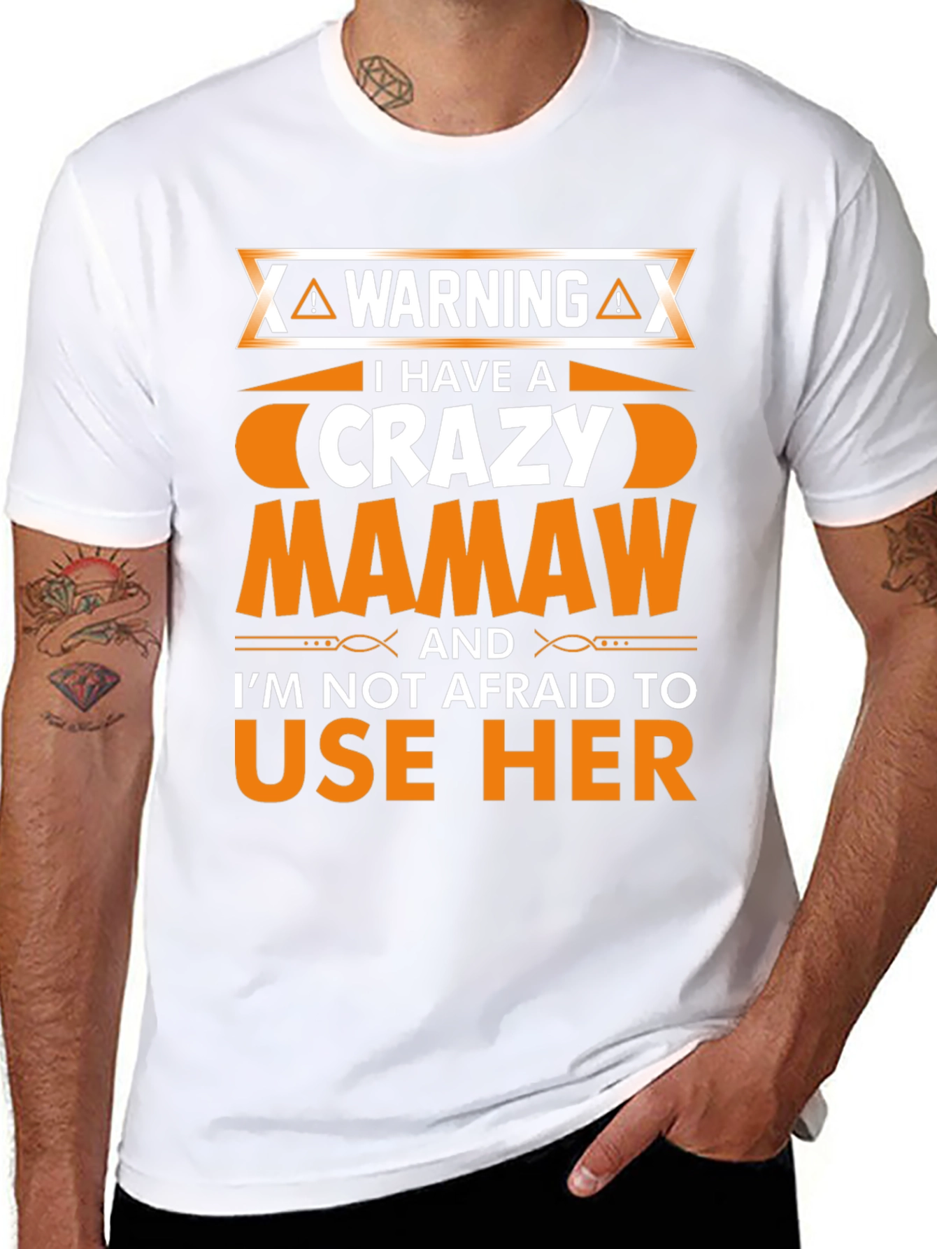 Crazy Mamaw T-Shirt - Warning Graphic Novelty Tee