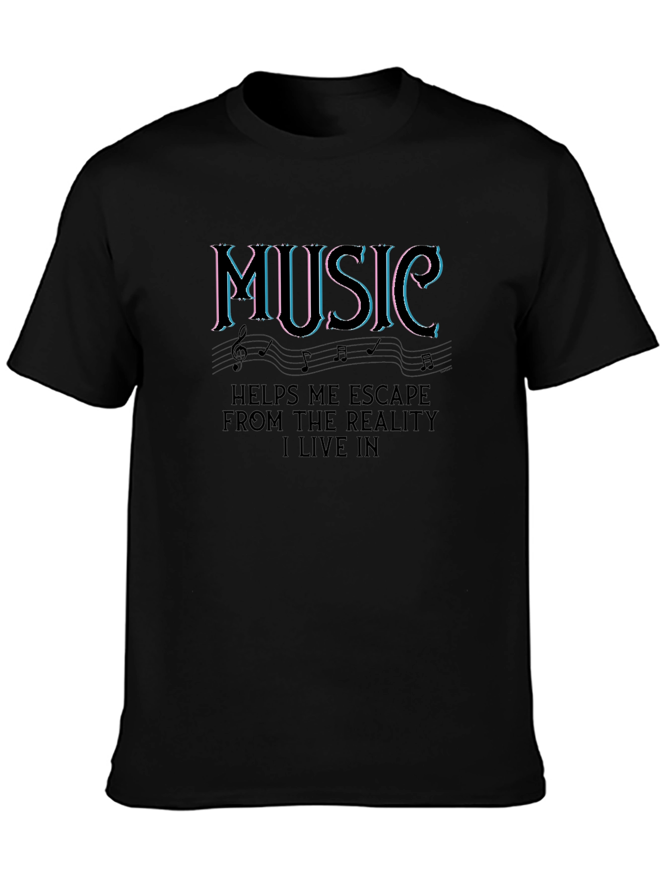Music Escape Black T-Shirt