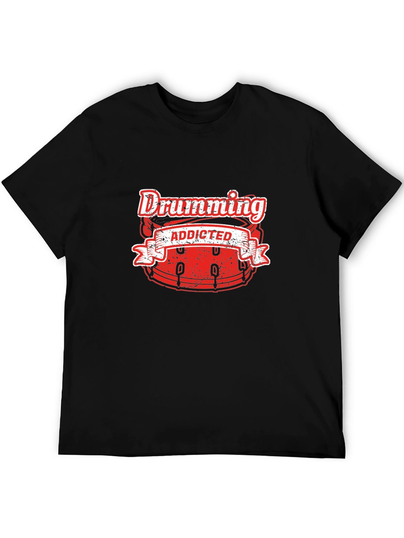 Drumming Addicted Black T-Shirt