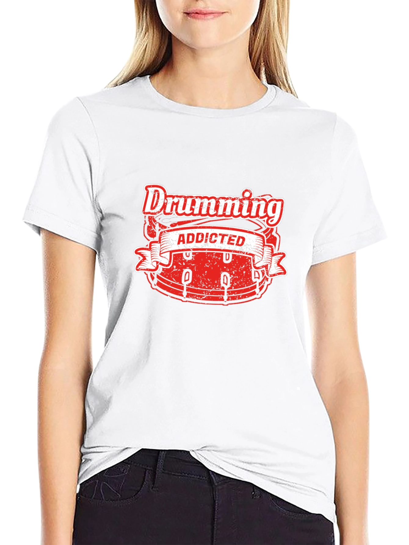 Drumming Addicted Black T-Shirt