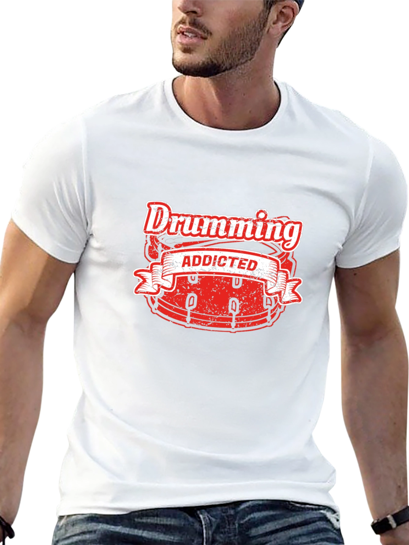Drumming Addicted Black T-Shirt