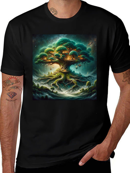 Enchanted Treehouse Black T-Shirt