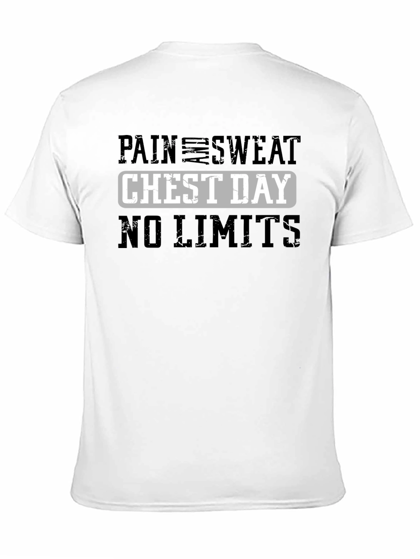 Pain Sweat Chest Day No Limits Graphic T-Shirt