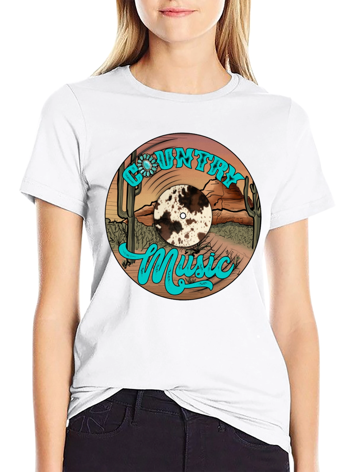 Country Music Vinyl Record Graphic Tee