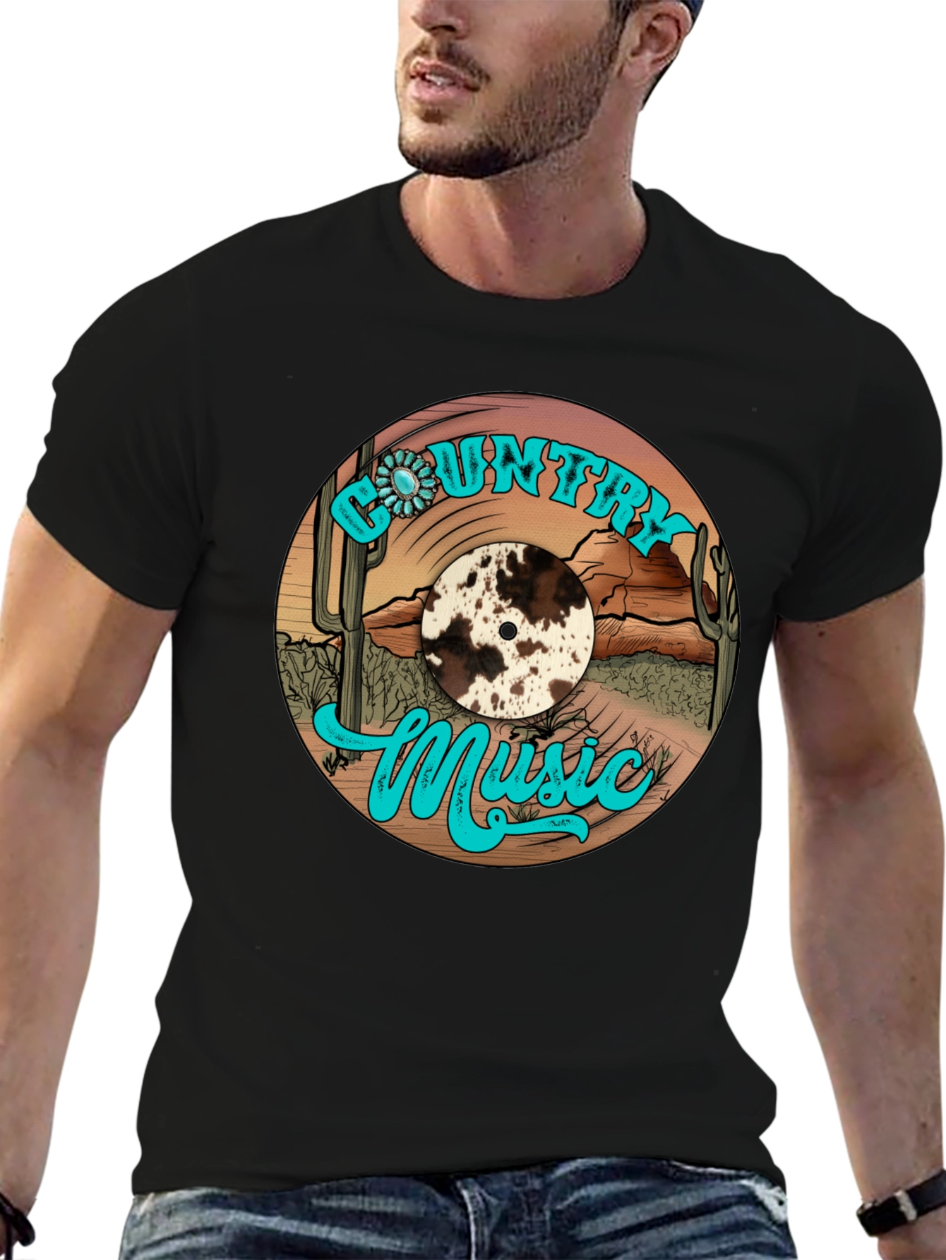 Country Music Vinyl Record Graphic Tee