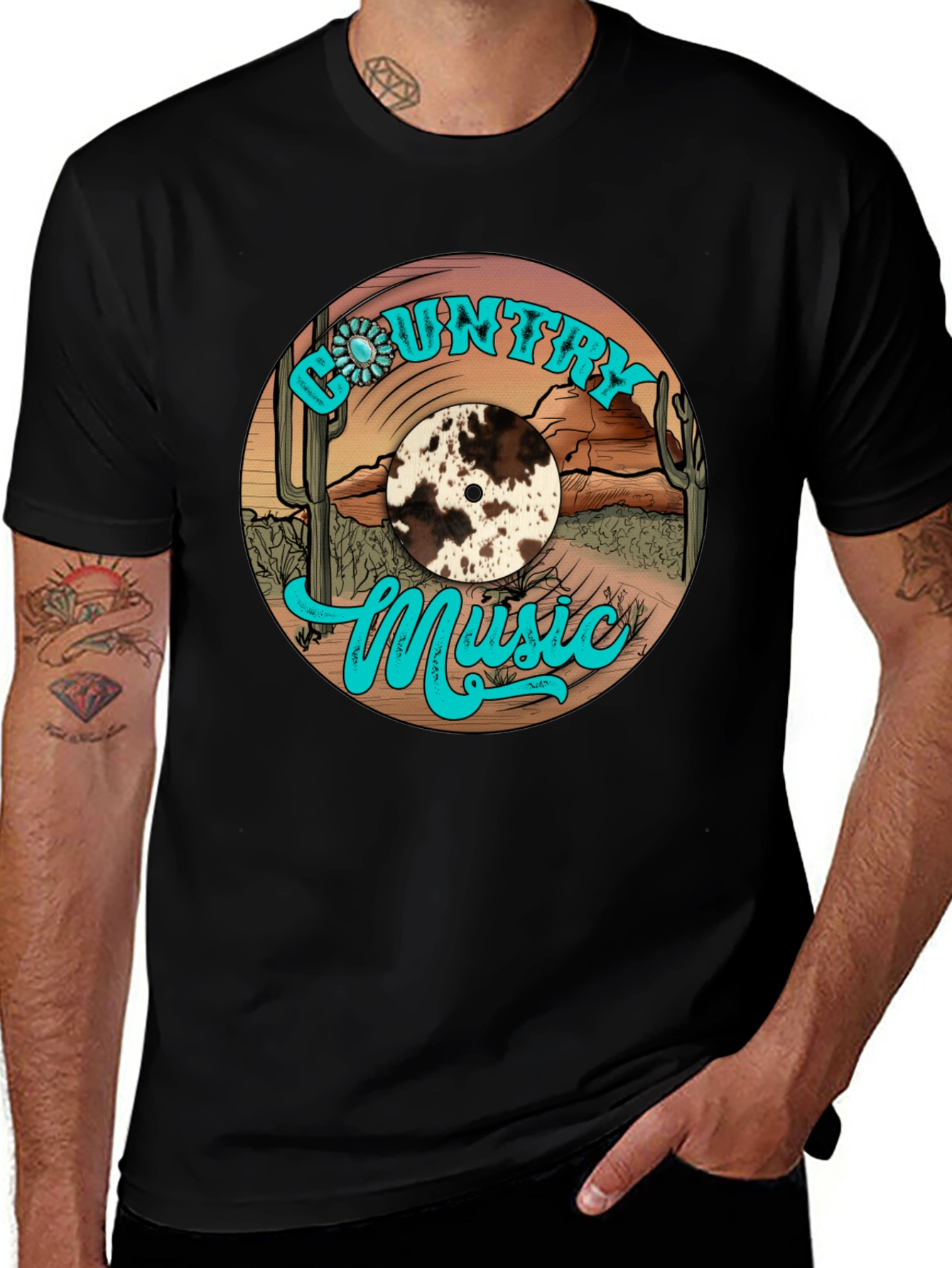 Country Music Vinyl Record Graphic Tee