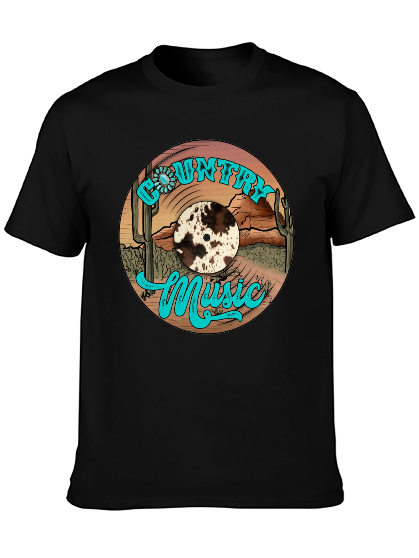 Country Music Vinyl Record Graphic Tee