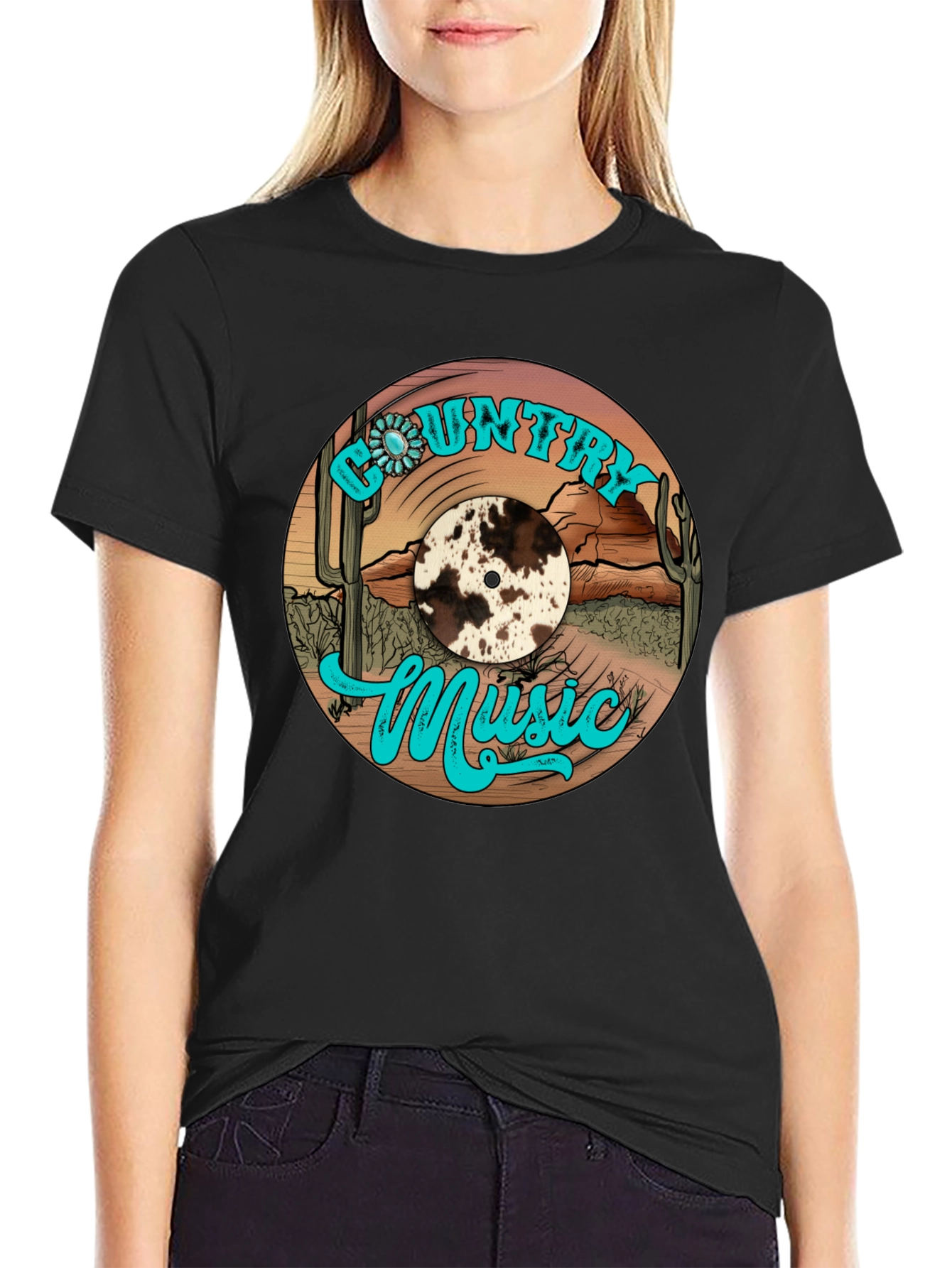 Country Music Vinyl Record Graphic Tee
