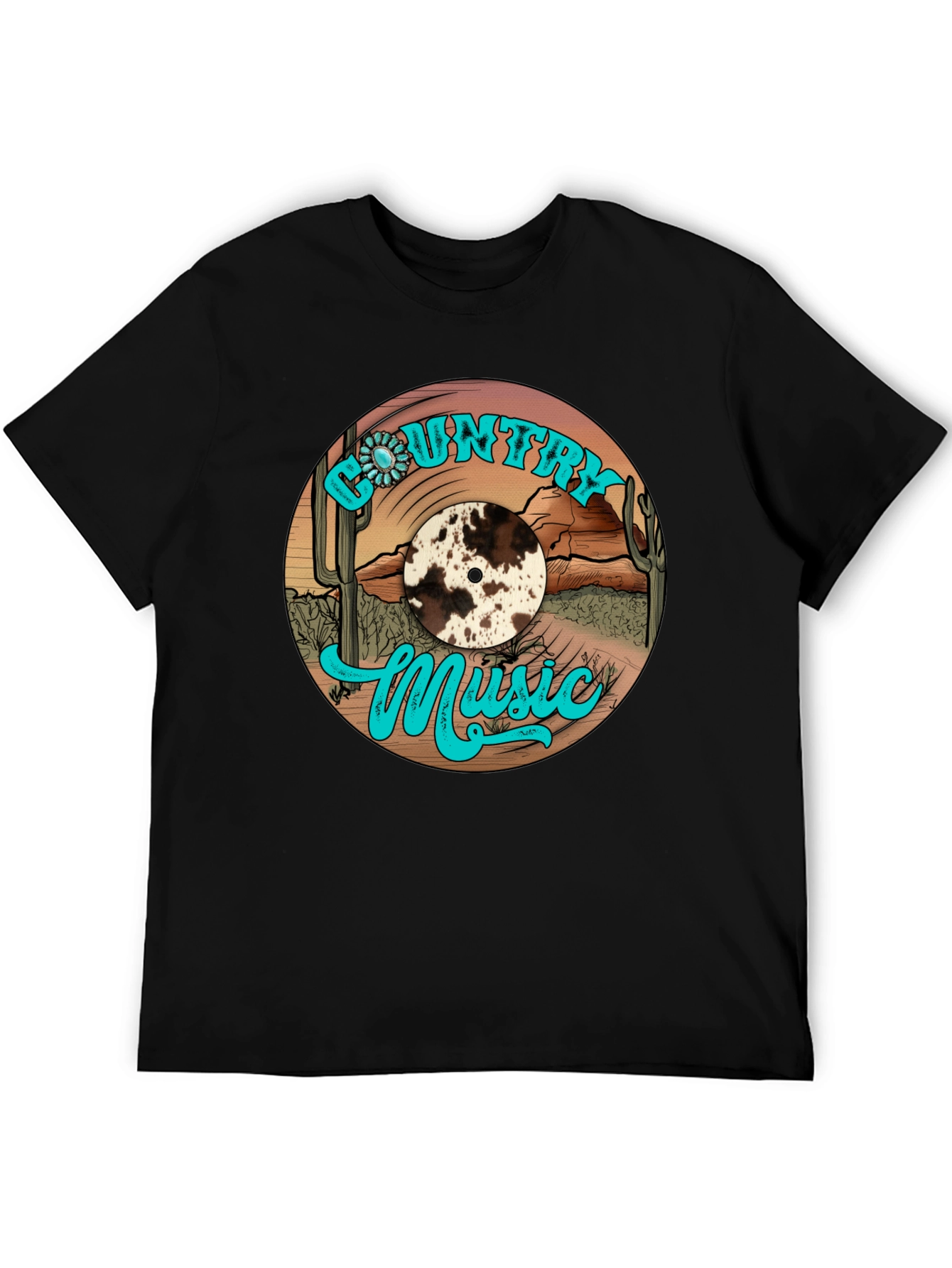 Country Music Vinyl Record Graphic Tee
