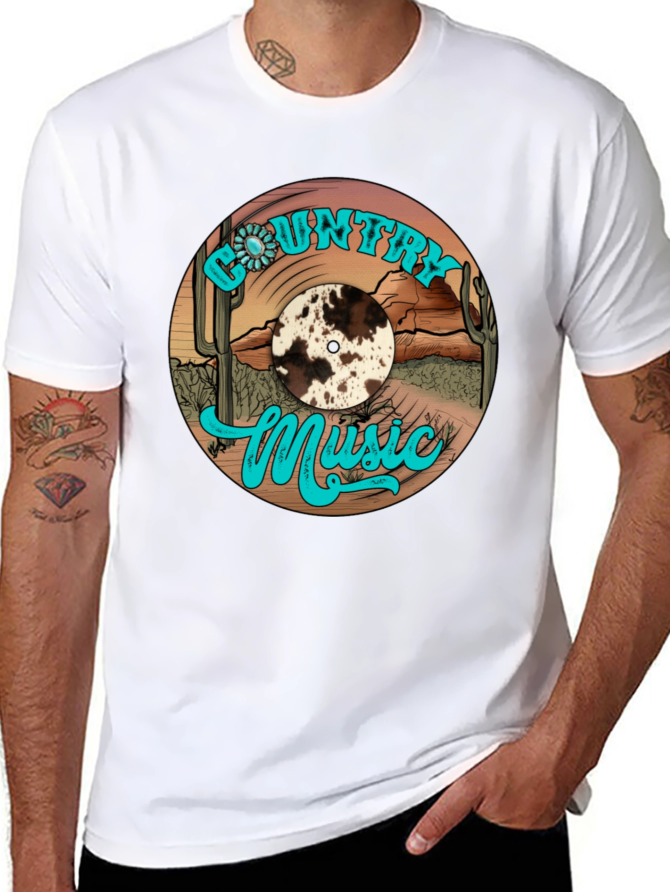 Country Music Vinyl Record Graphic Tee