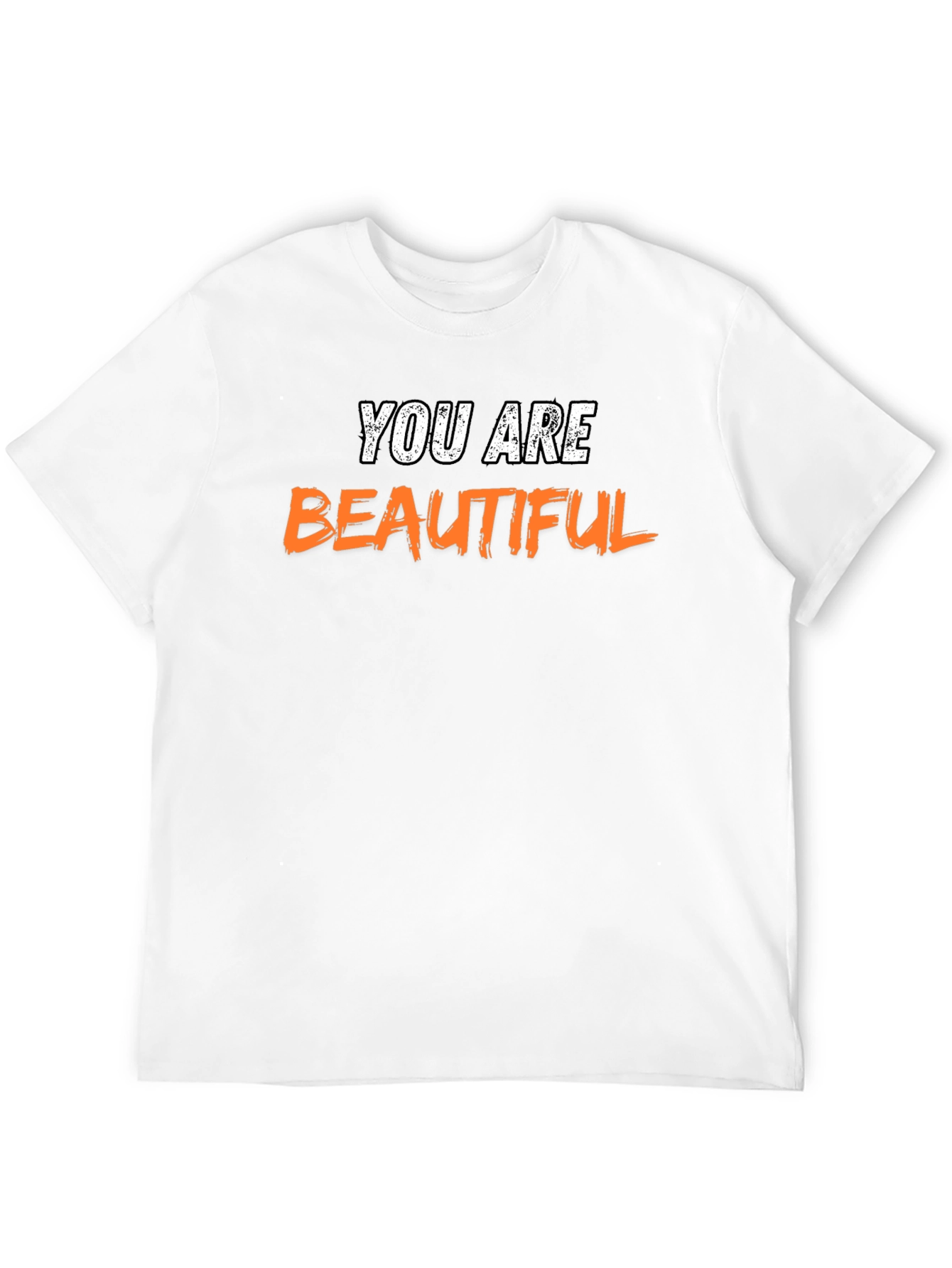 You Are Beautiful Graphic Tee - Black Cotton Blend