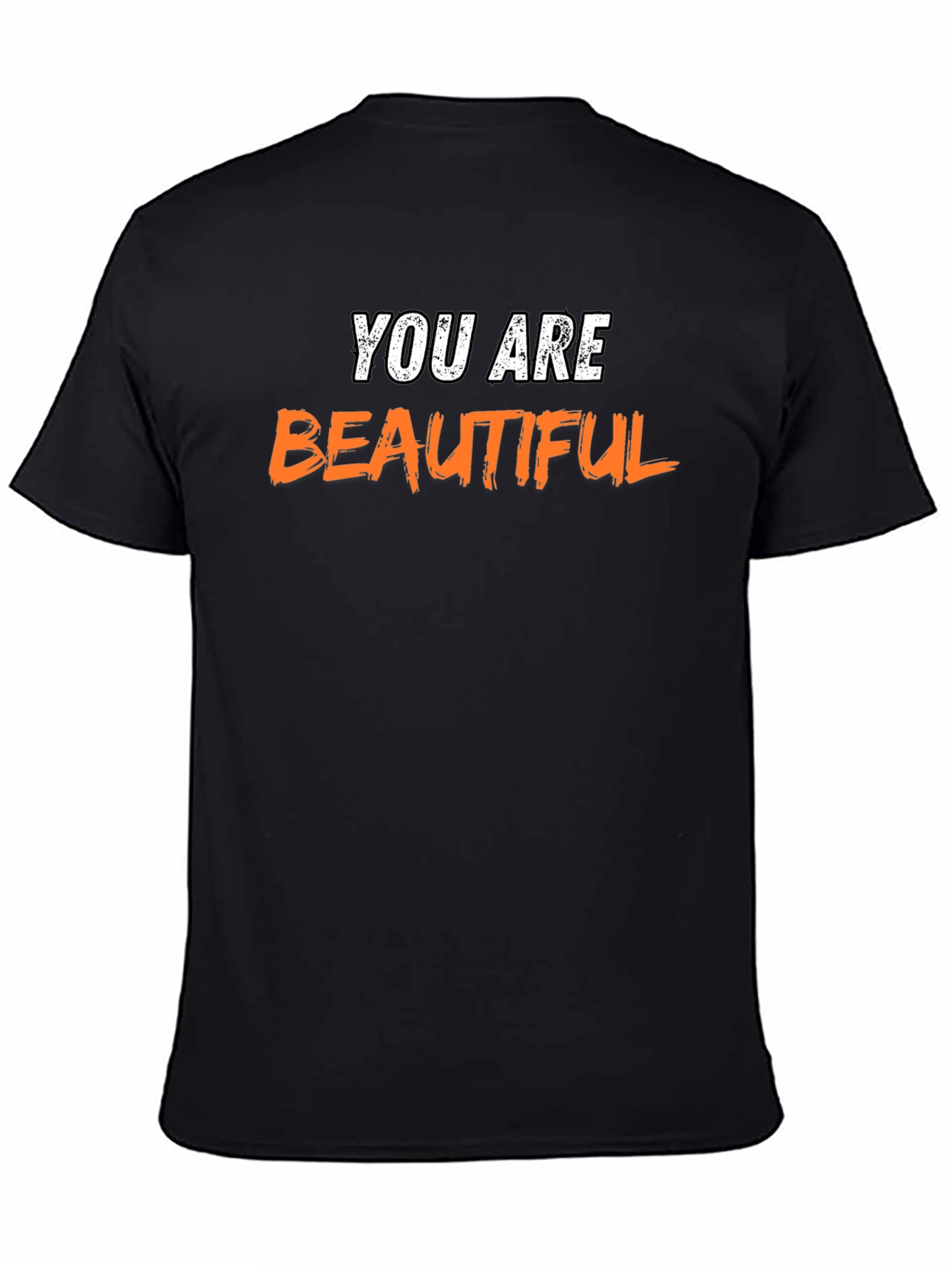 You Are Beautiful Graphic Tee - Black Cotton Blend