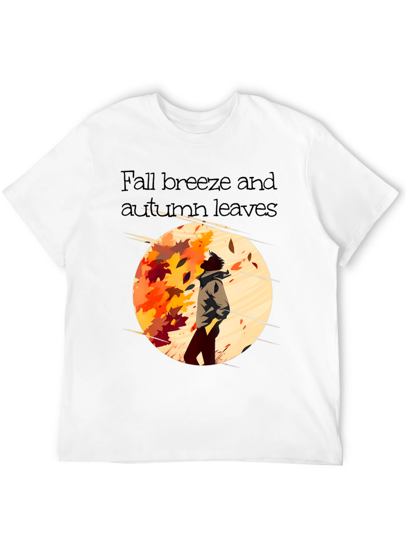 Fall Breeze Autumn Leaves Graphic Tee