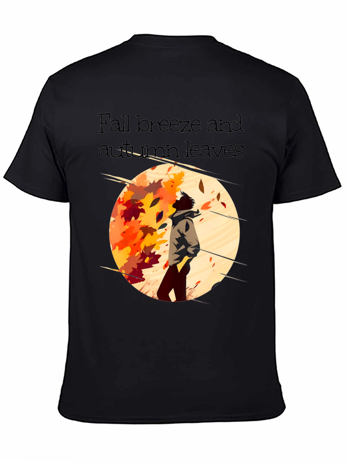 Fall Breeze Autumn Leaves Graphic Tee