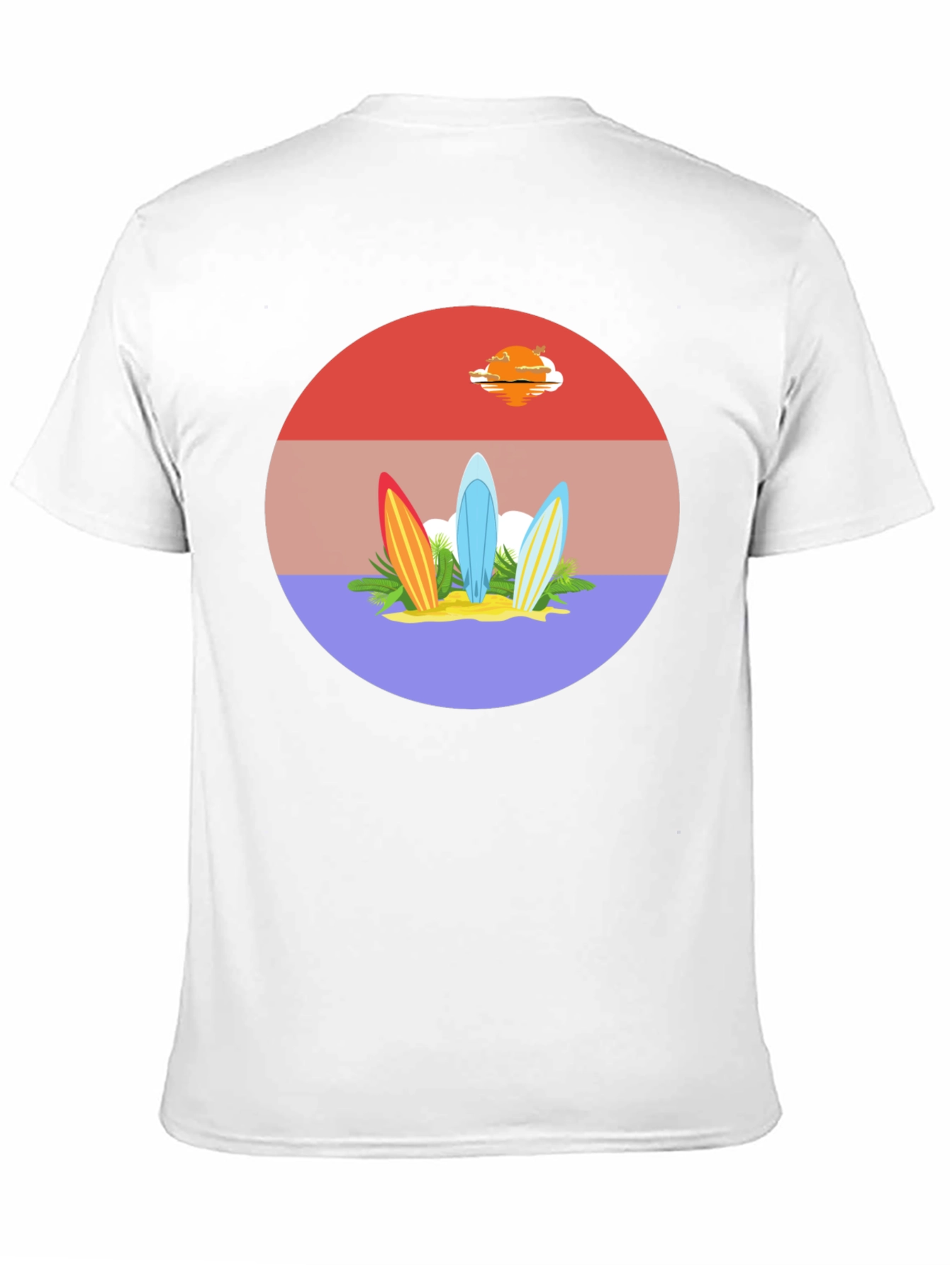 Surfboard Sunset Graphic Tee